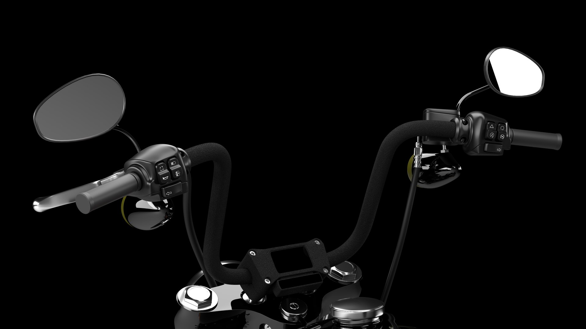 Realistic Harley Davidson Street Bob 2021 Vivid Black 3D Model