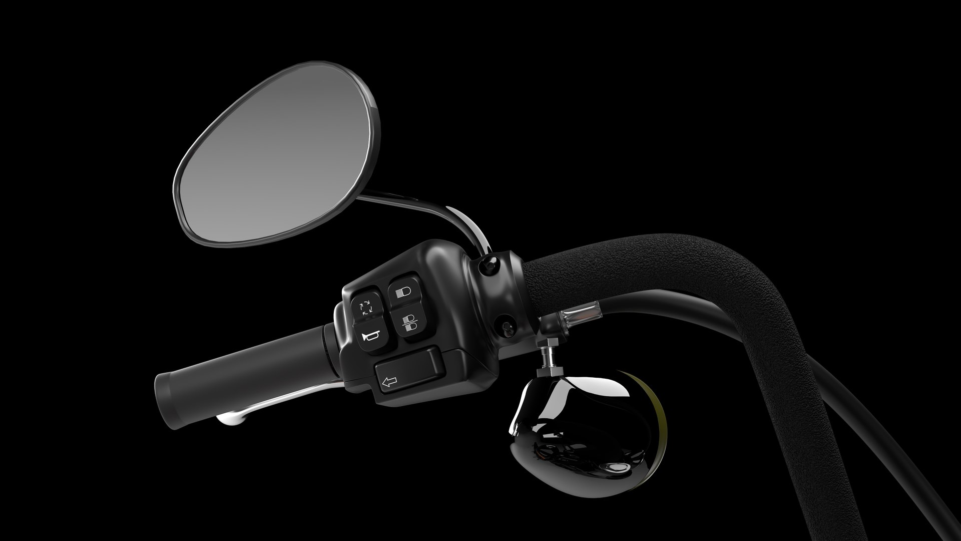 Realistic Harley Davidson Street Bob 2021 Vivid Black 3D Model