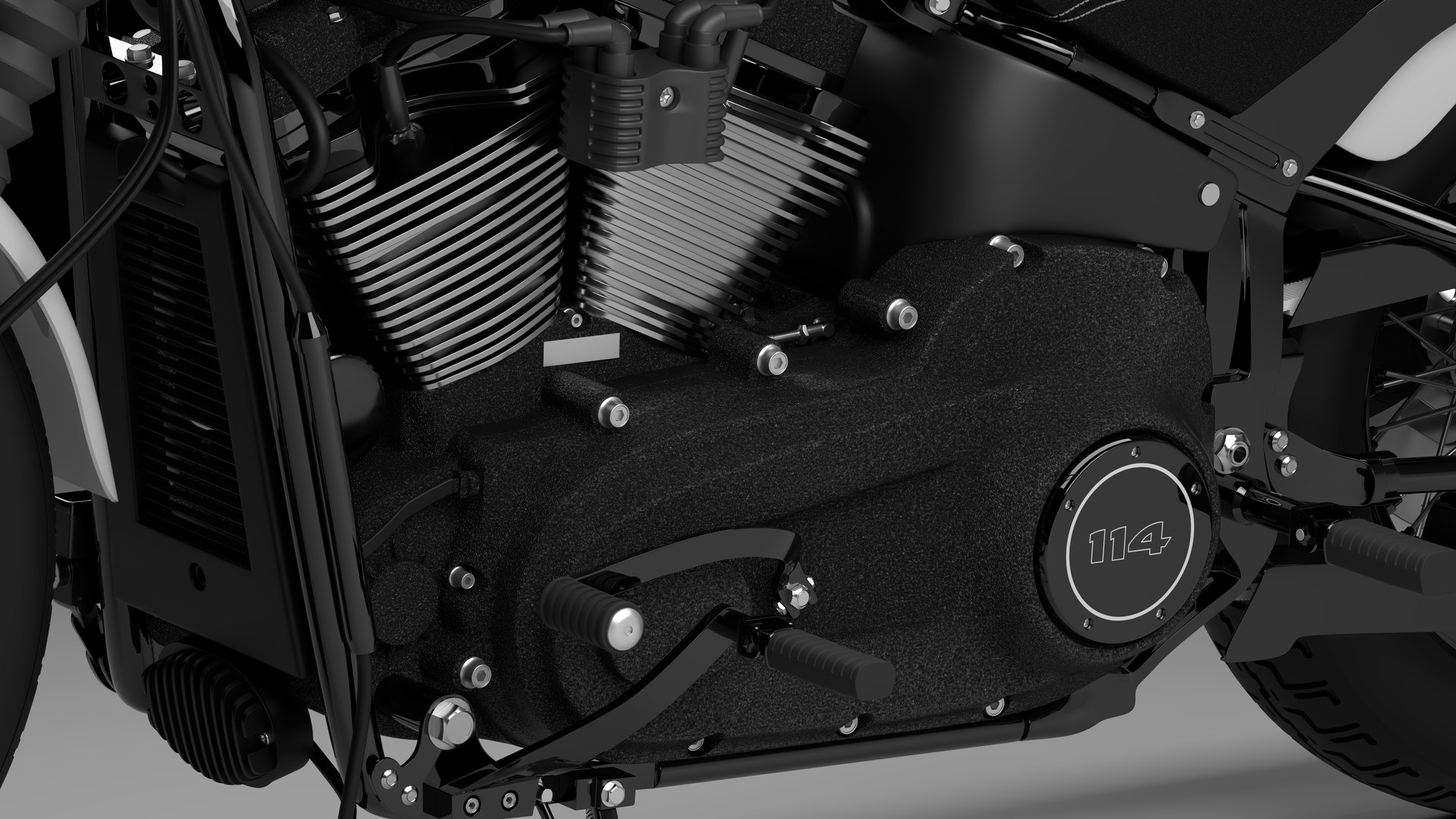 Harley Davidson Street Bob 2021 3D Model (Stone Washed White Pearl)