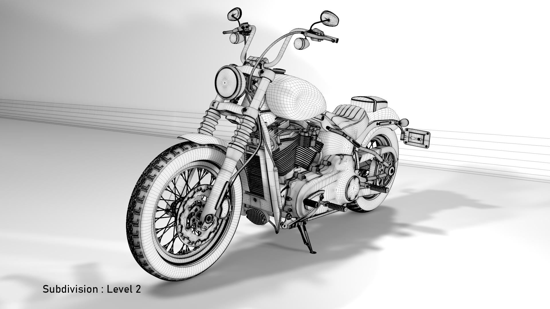 Harley Davidson Street Bob 2021 3D Model (Deadwood Green)