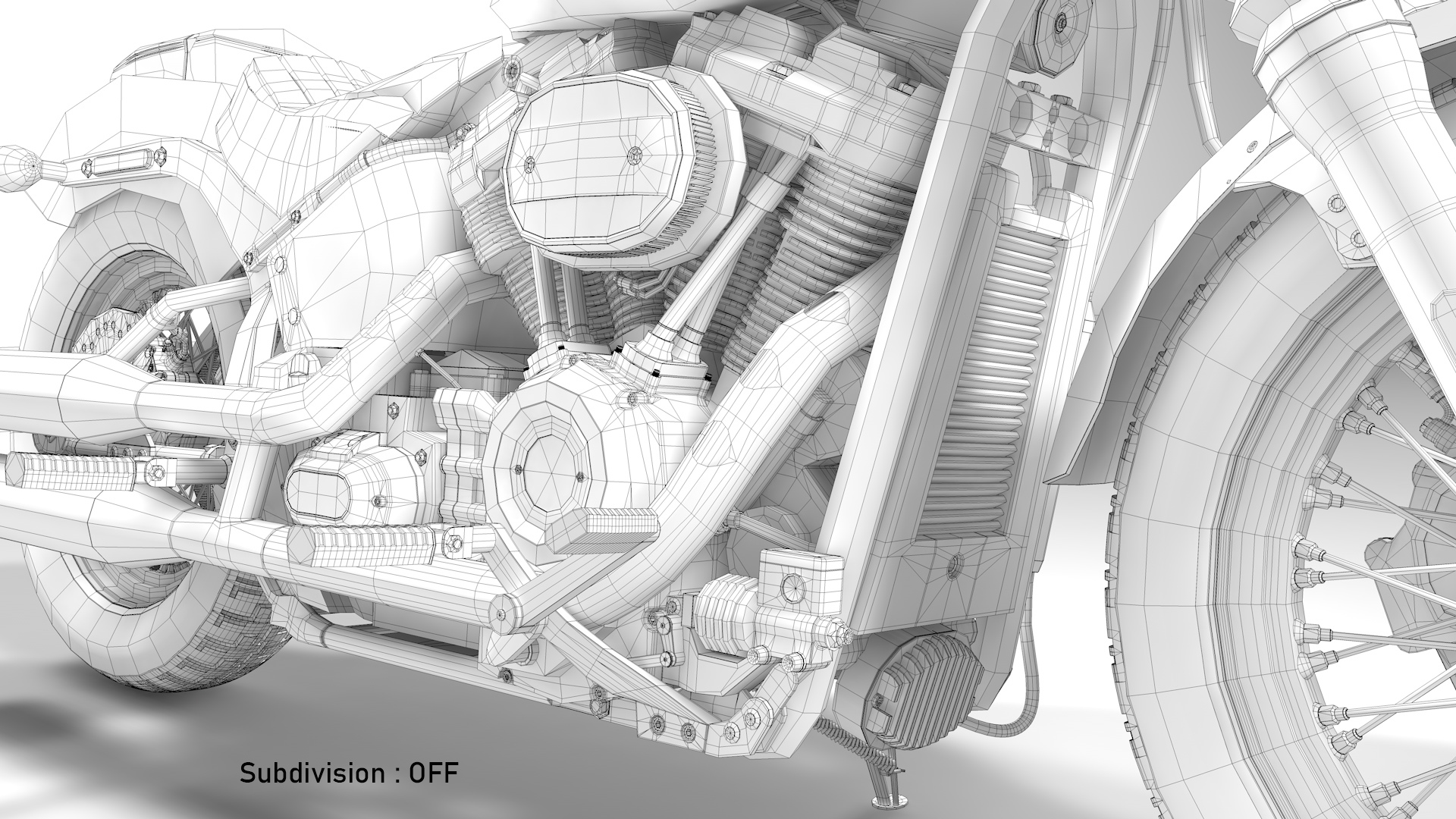 Harley Davidson Street Bob 2021 3D Model (Deadwood Green)