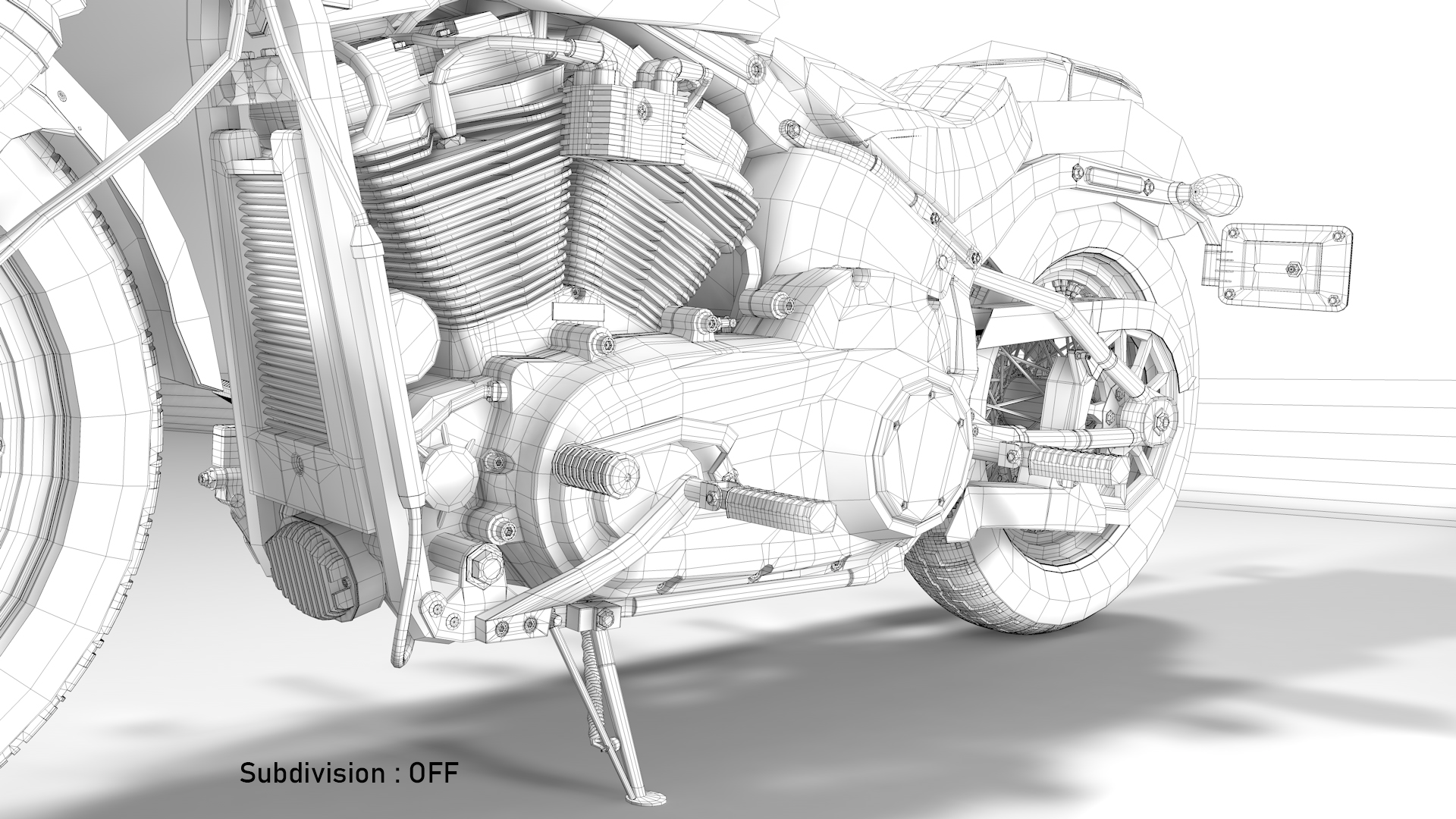 Harley Davidson Street Bob 2021 3D Model (Deadwood Green)