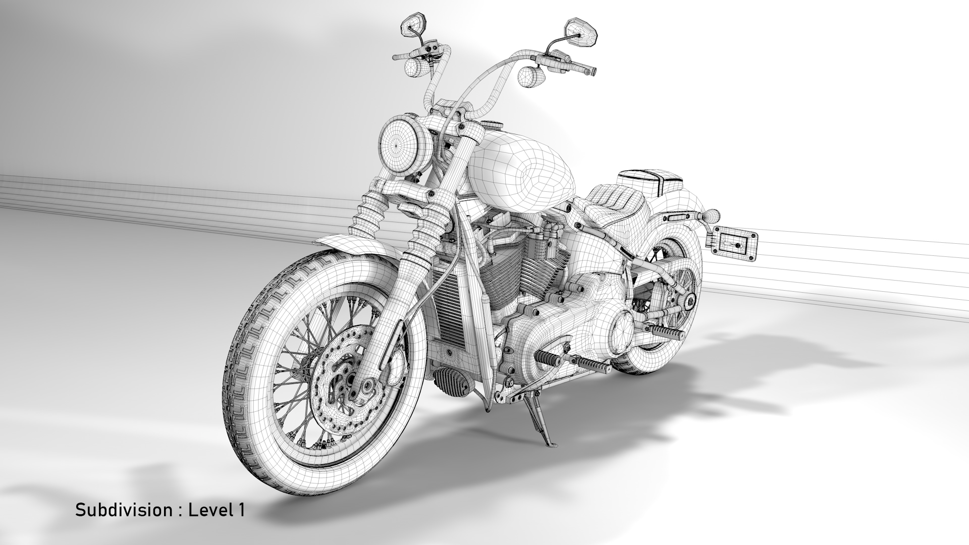 Harley Davidson Street Bob 2021 3D Model (Baja Orange)