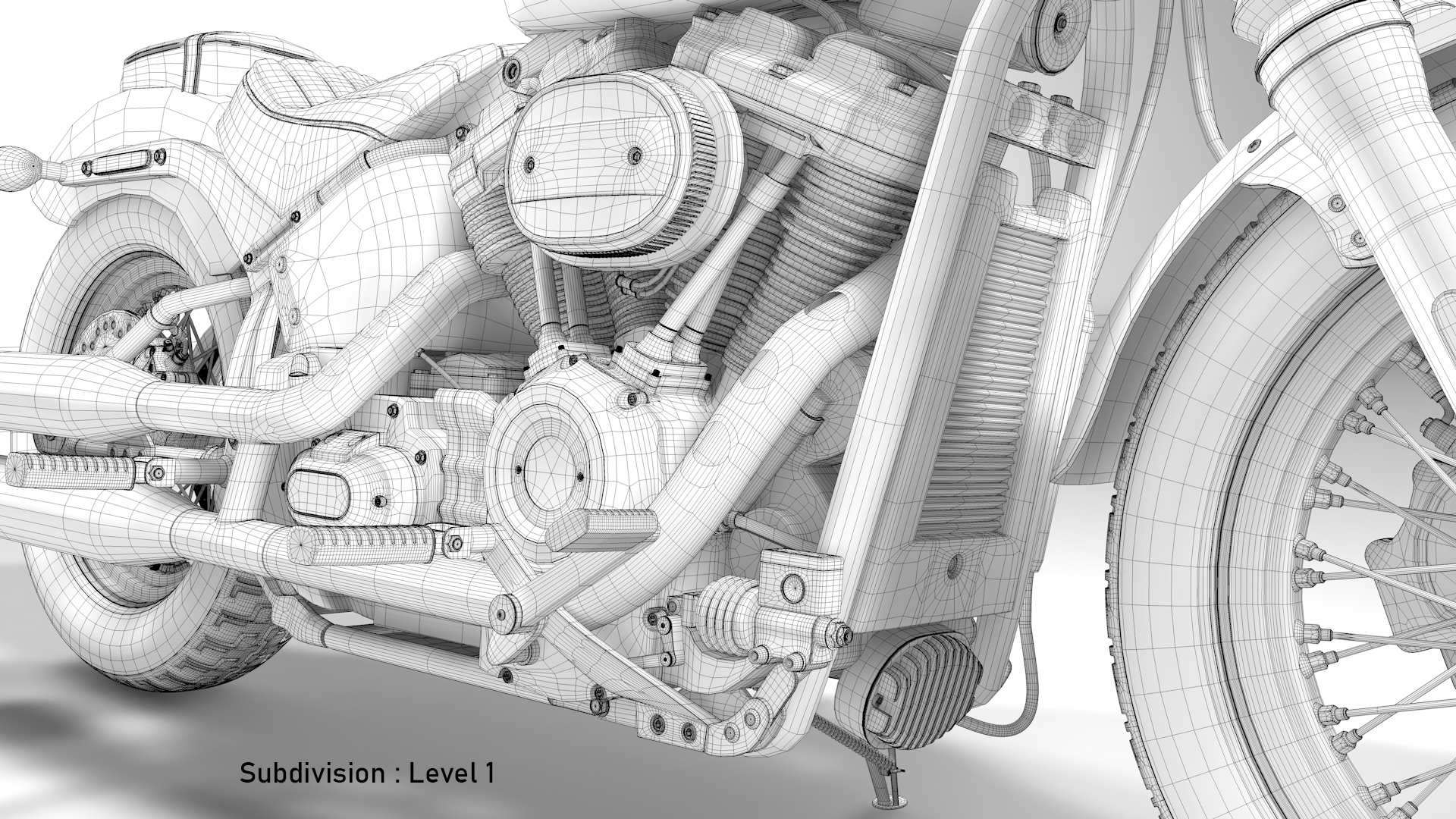 Harley Davidson Street Bob 2021 3D Model (Baja Orange)