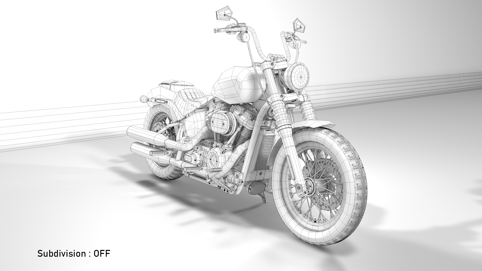 Harley Davidson Street Bob 2021 3D Model (All Colors)