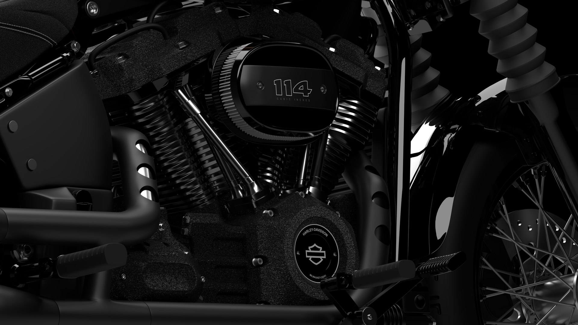 Harley Davidson Street Bob 2021 3D Model (All Colors)