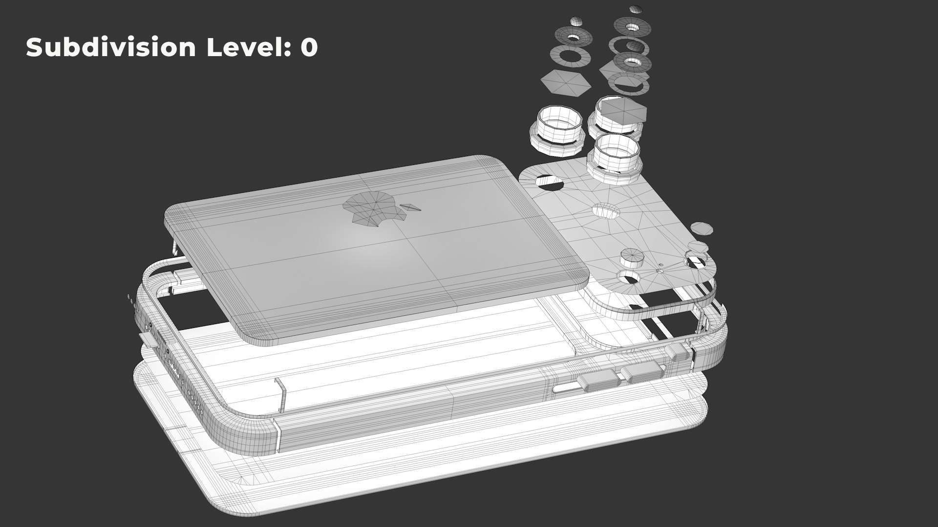 Apple iPhone 17 Pro Max 3D Model Cosmic Orange
