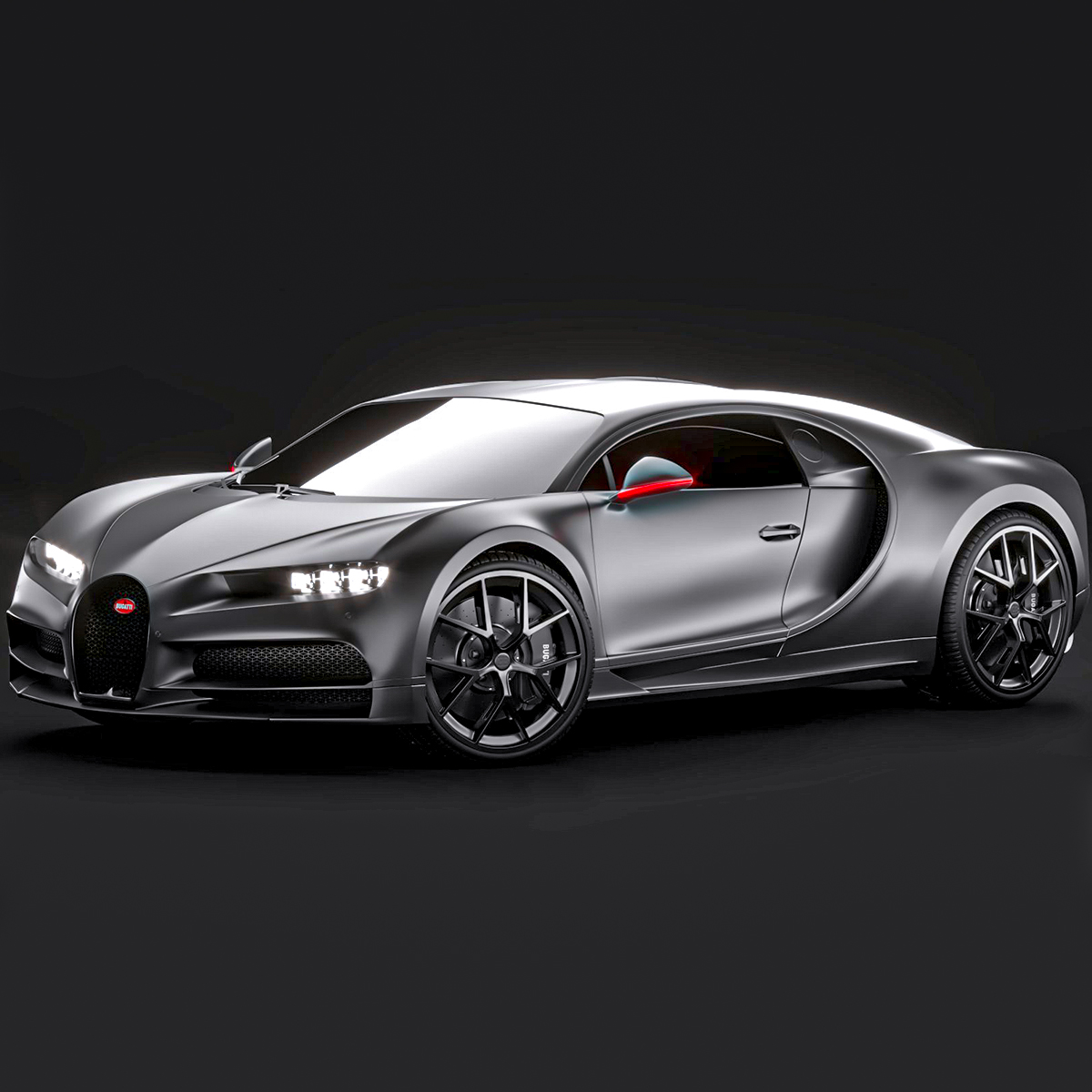 Bugatti Chiron Sport 3D Model 2021 Noire