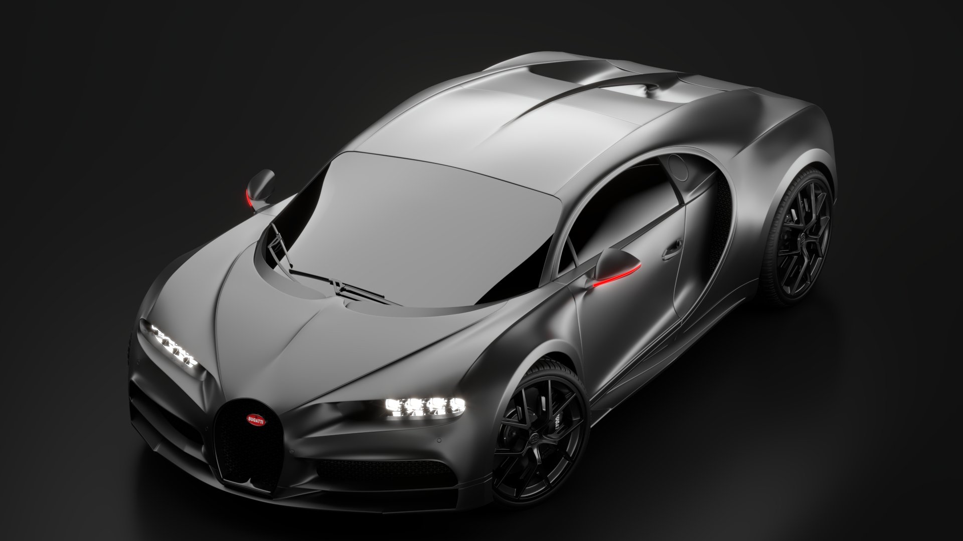 Bugatti Chiron Sport 3D Model 2021 Noire