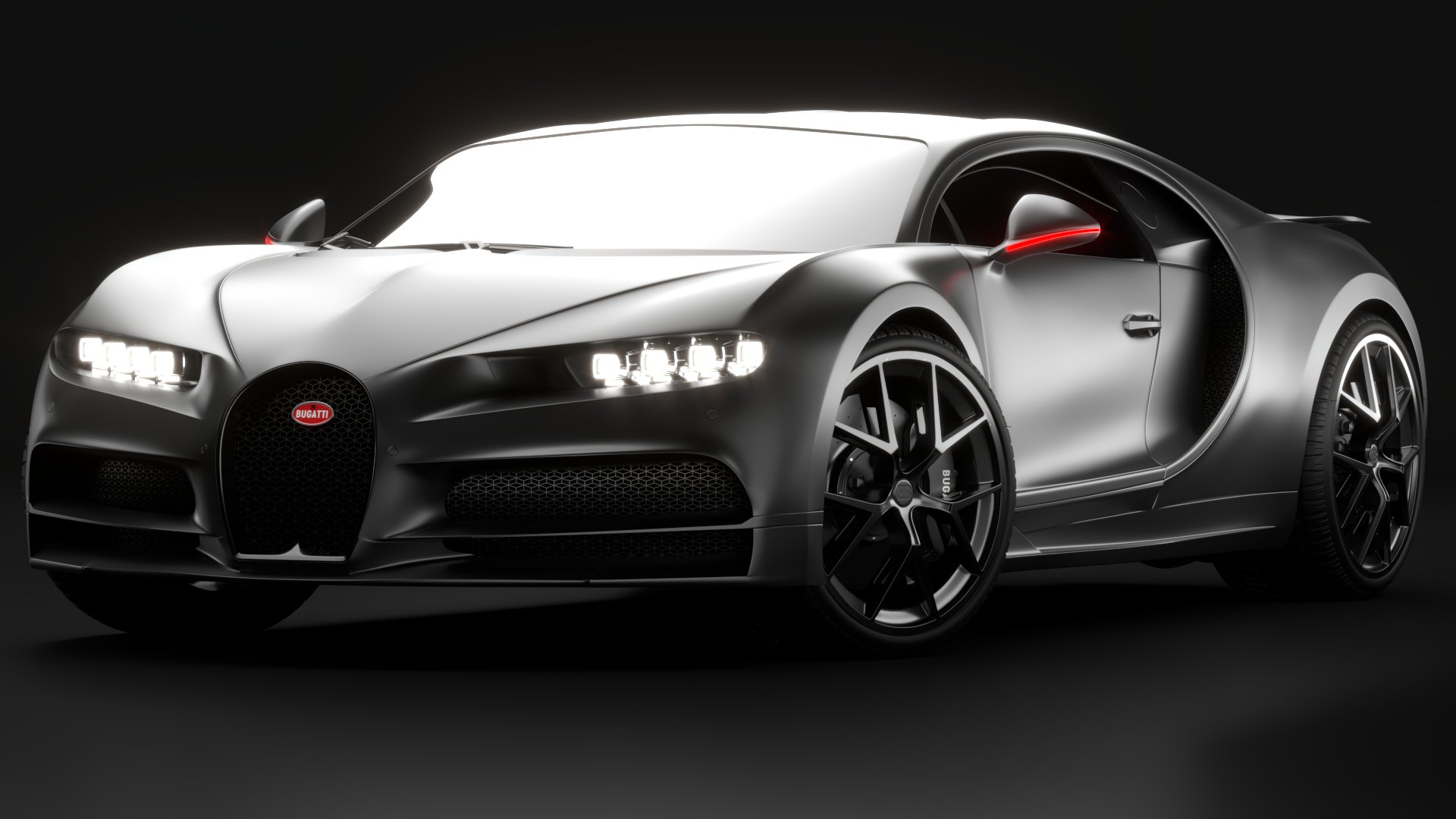 Bugatti Chiron Sport 3D Model 2021 Noire