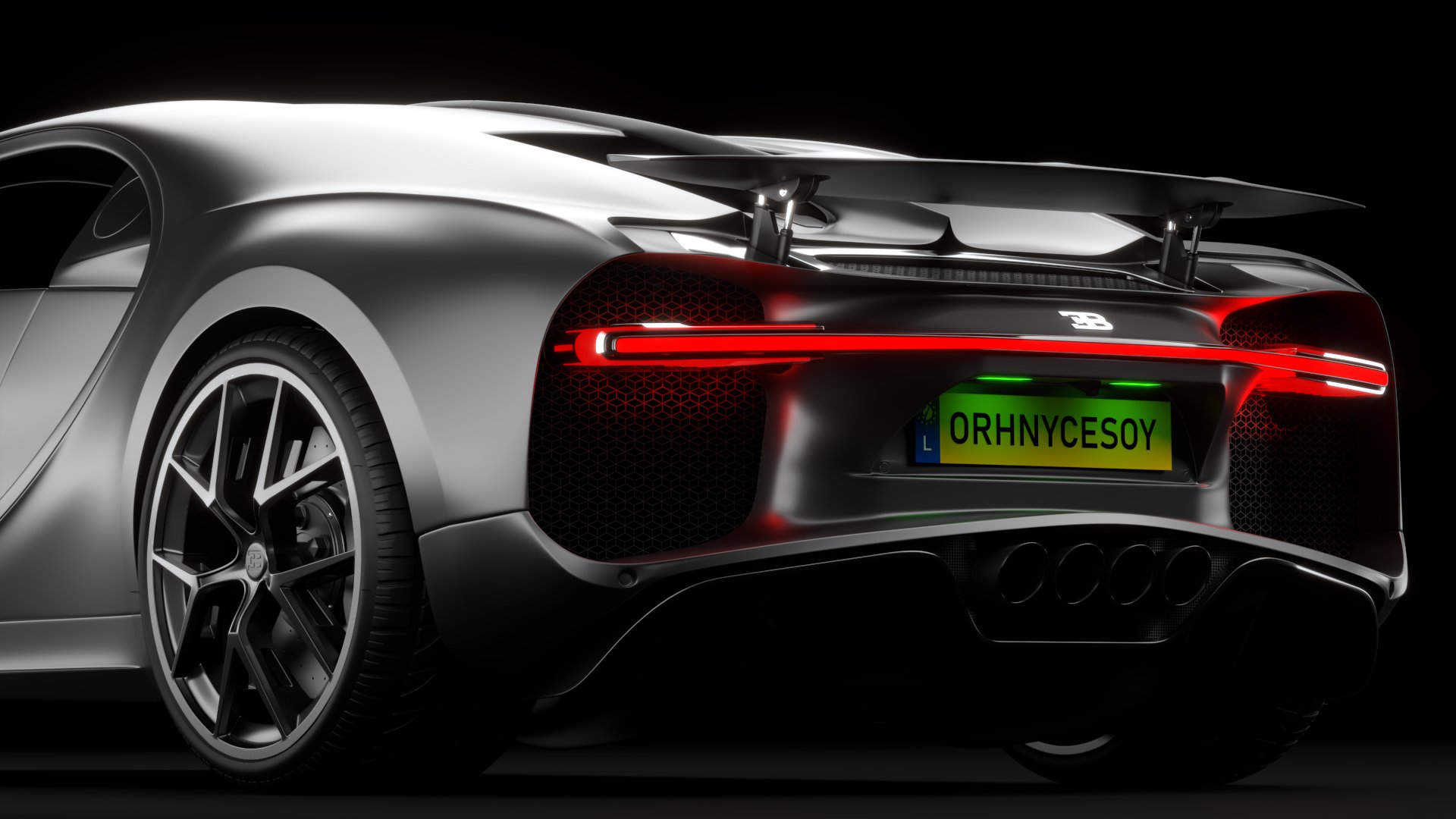 Bugatti Chiron Sport 3D Model 2021 Noire