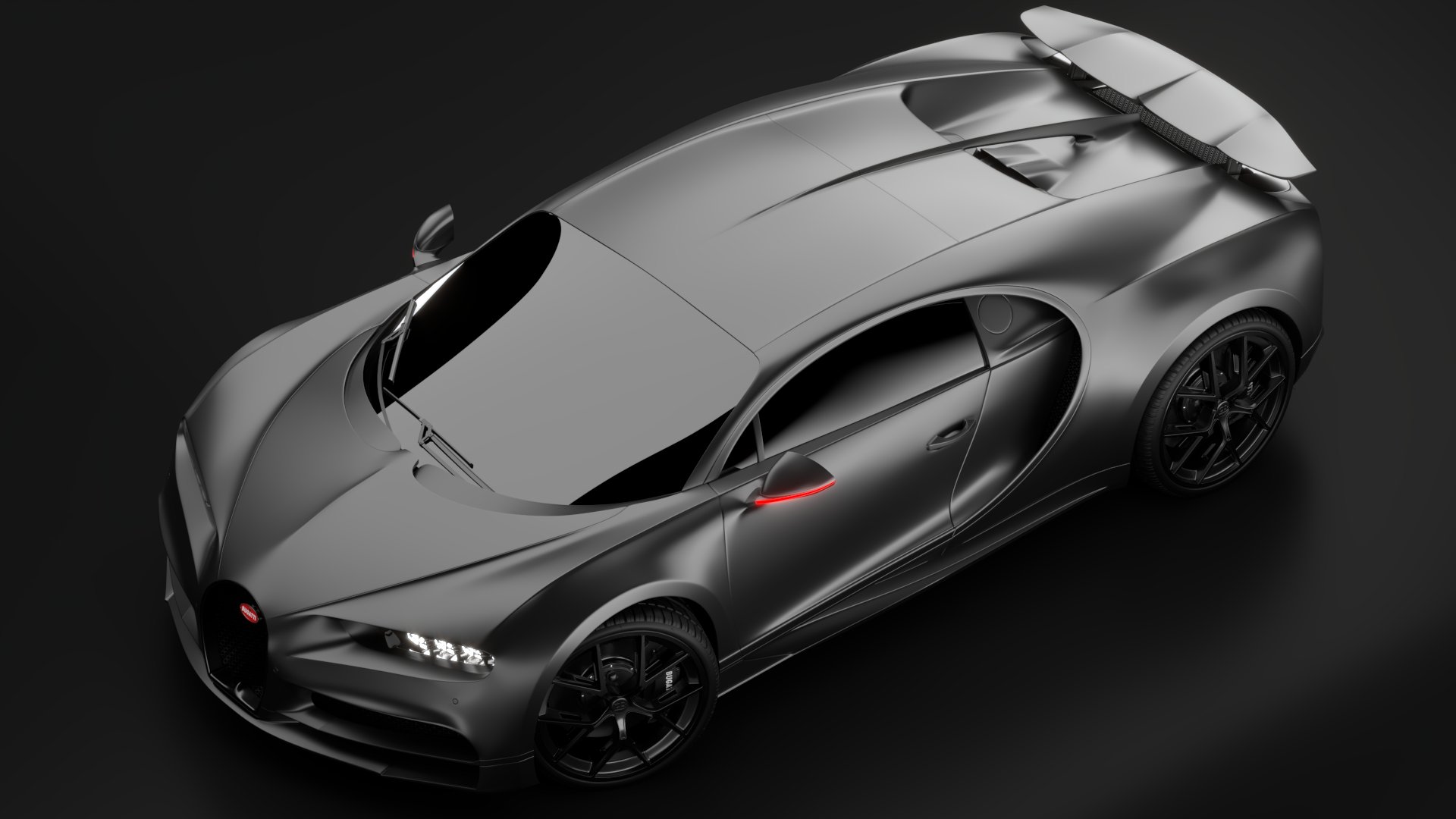 Bugatti Chiron Sport 3D Model 2021 Noire