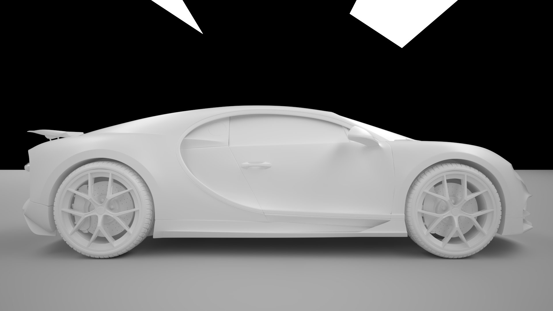 Bugatti Chiron Sport 3D Model 2021 Noire