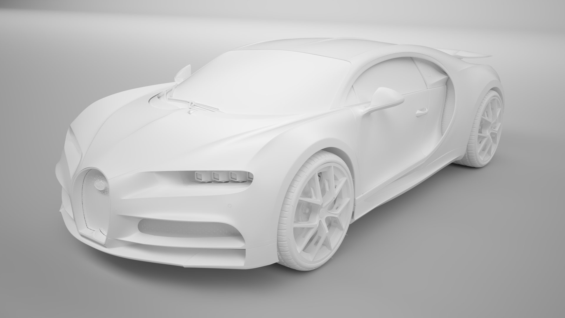 Bugatti Chiron Sport 3D Model 2021 Noire