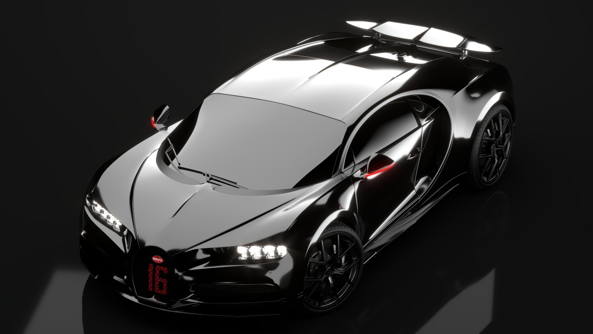 Bugatti Chiron Sport 3D Model 2021 Black