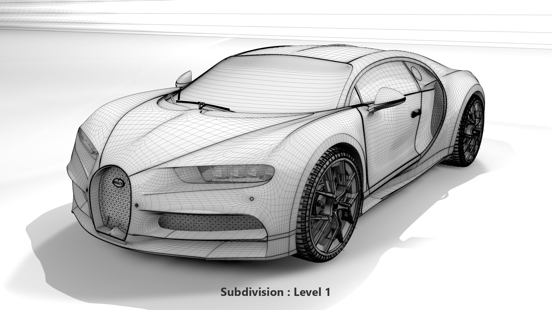 Bugatti Chiron Sport 3D Model 2021 Black