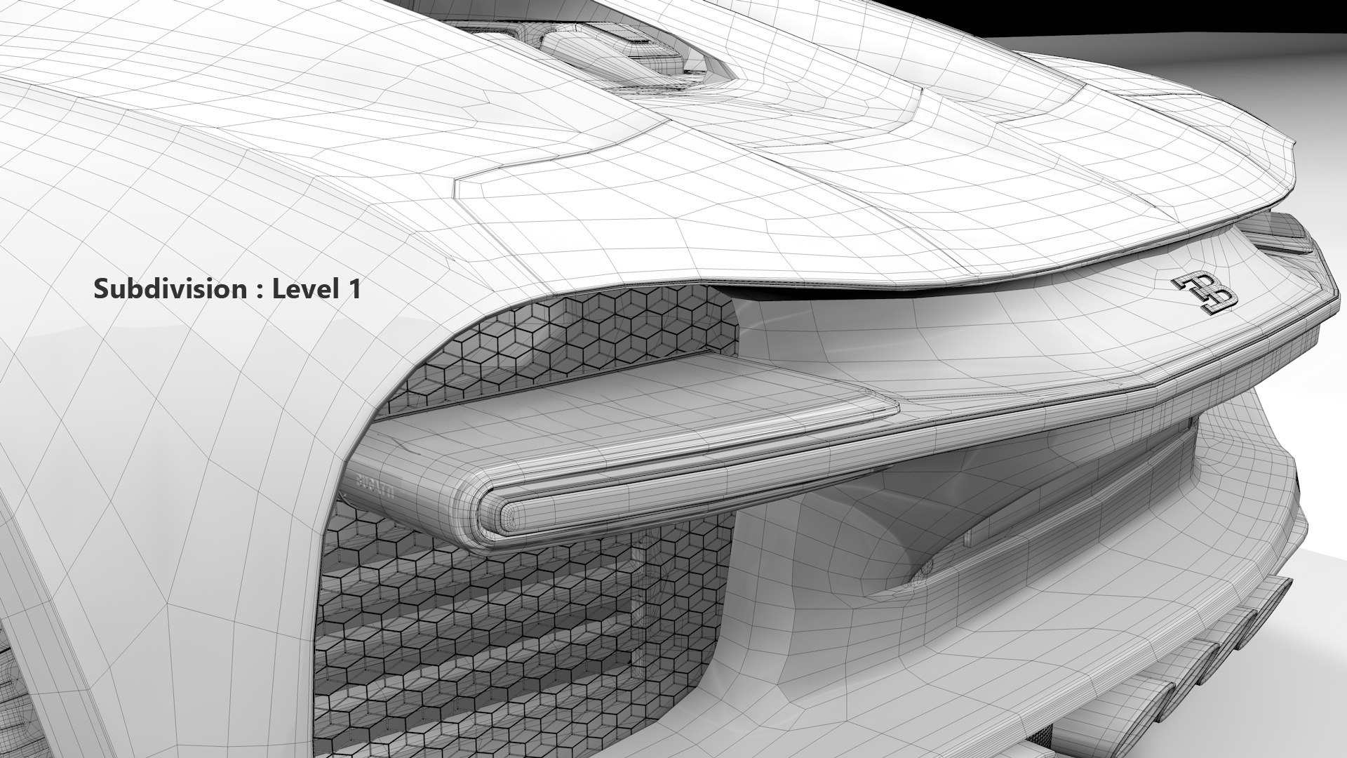 Bugatti Chiron Sport 3D Model 2021 Black