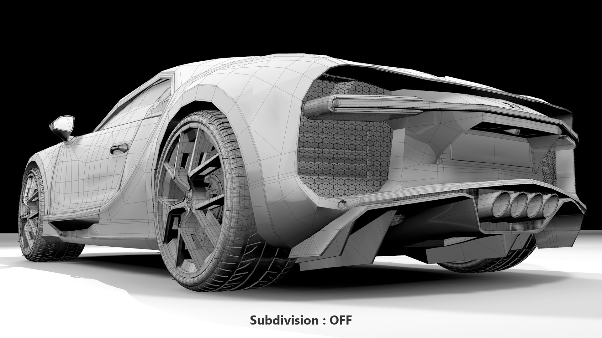 Bugatti Chiron Sport 3D Model 2021 Black