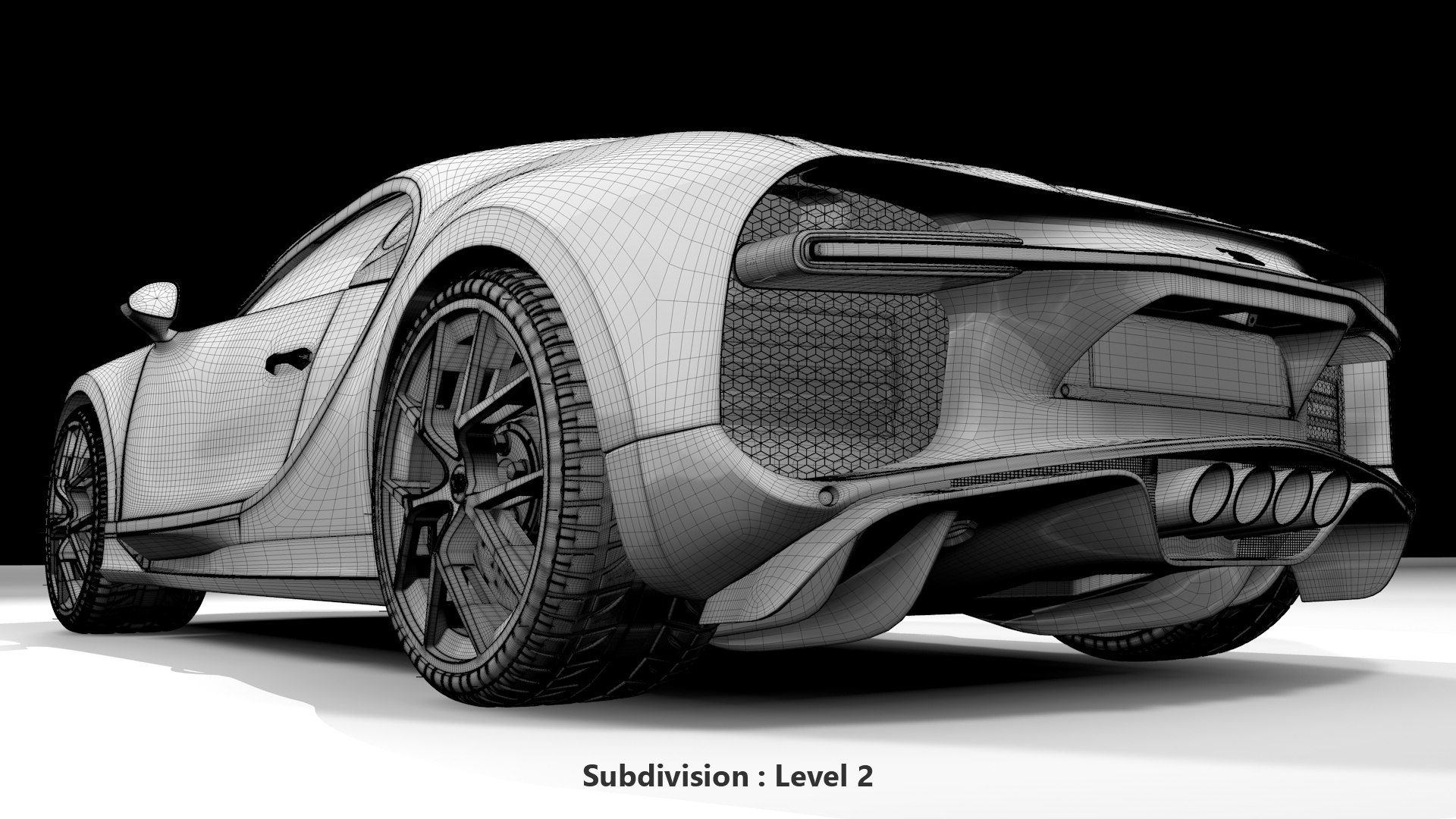 Bugatti Chiron Sport 3D Model 2021 Red