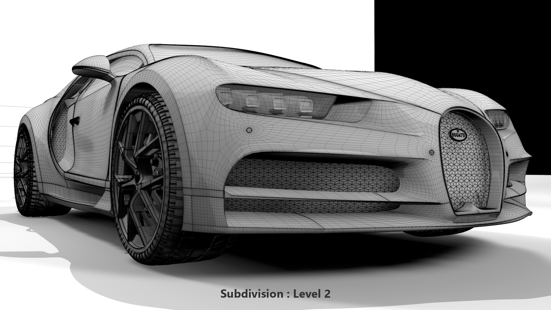 Bugatti Chiron Sport 3D Model 2021 Red