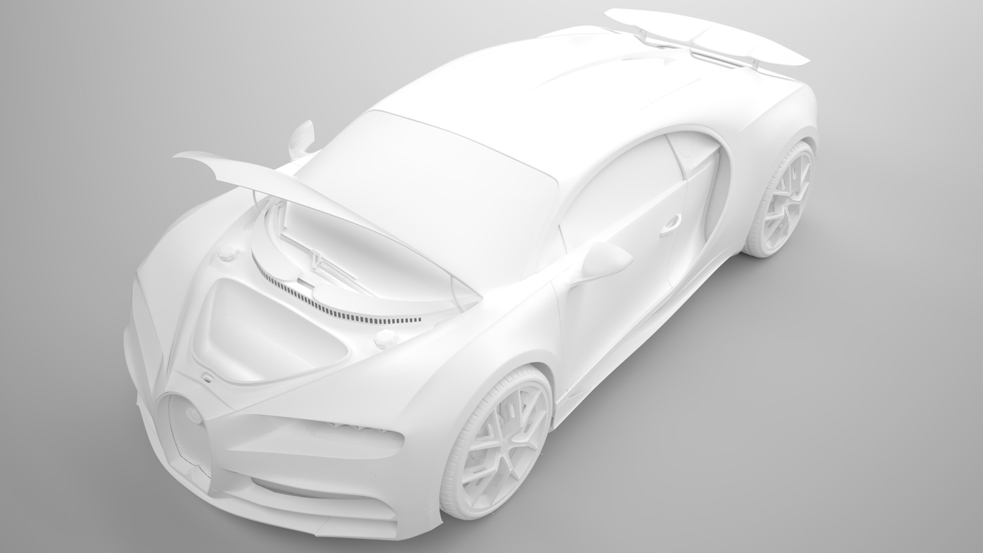 Bugatti Chiron Sport 3D Model 2021 Blue