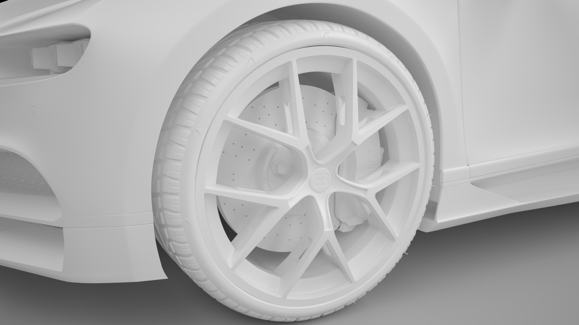 Bugatti Chiron Sport 3D Model 2021 Blue