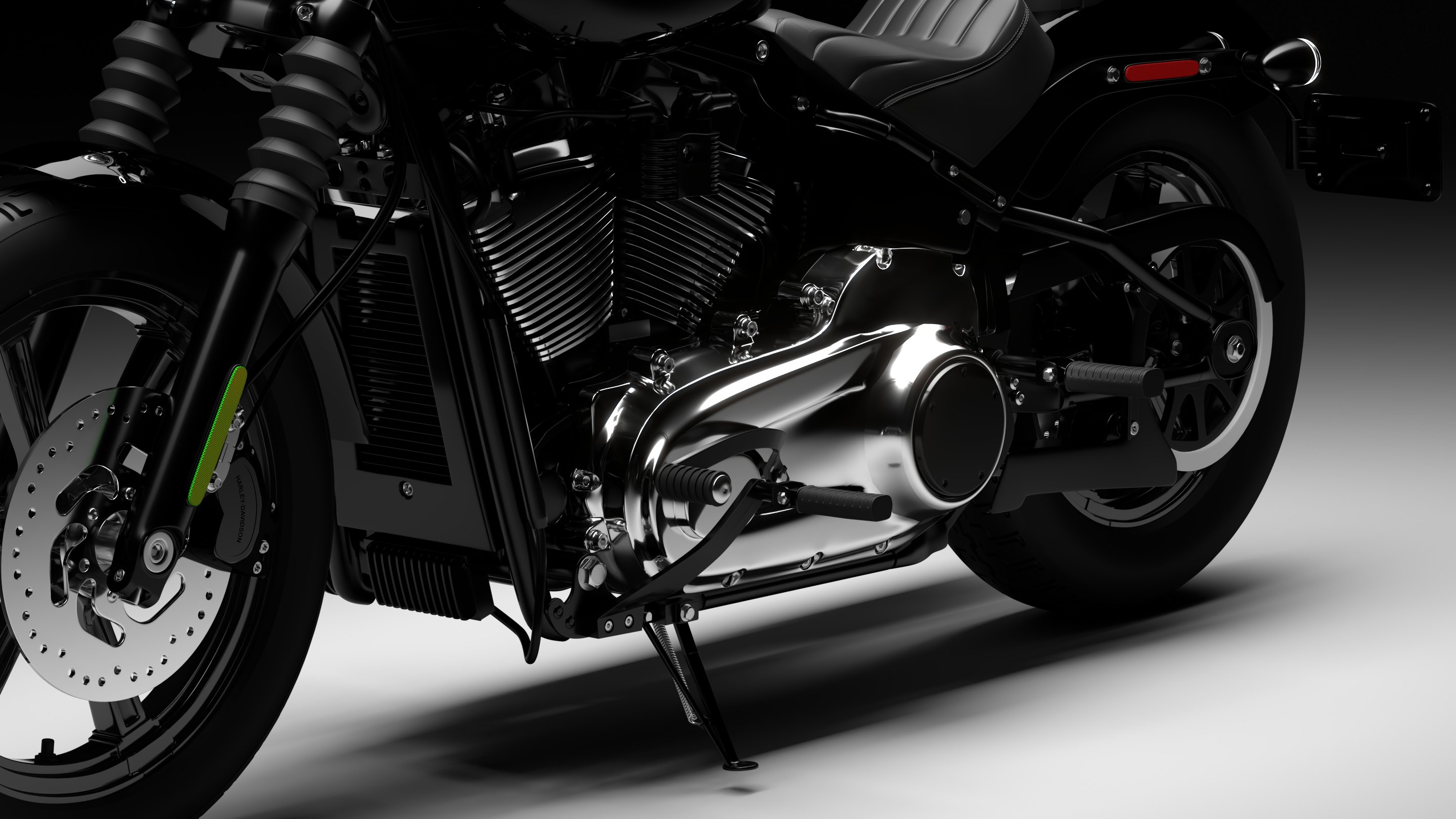 Harley Davidson Street Bob 2026 3D Model (Vivid Black)