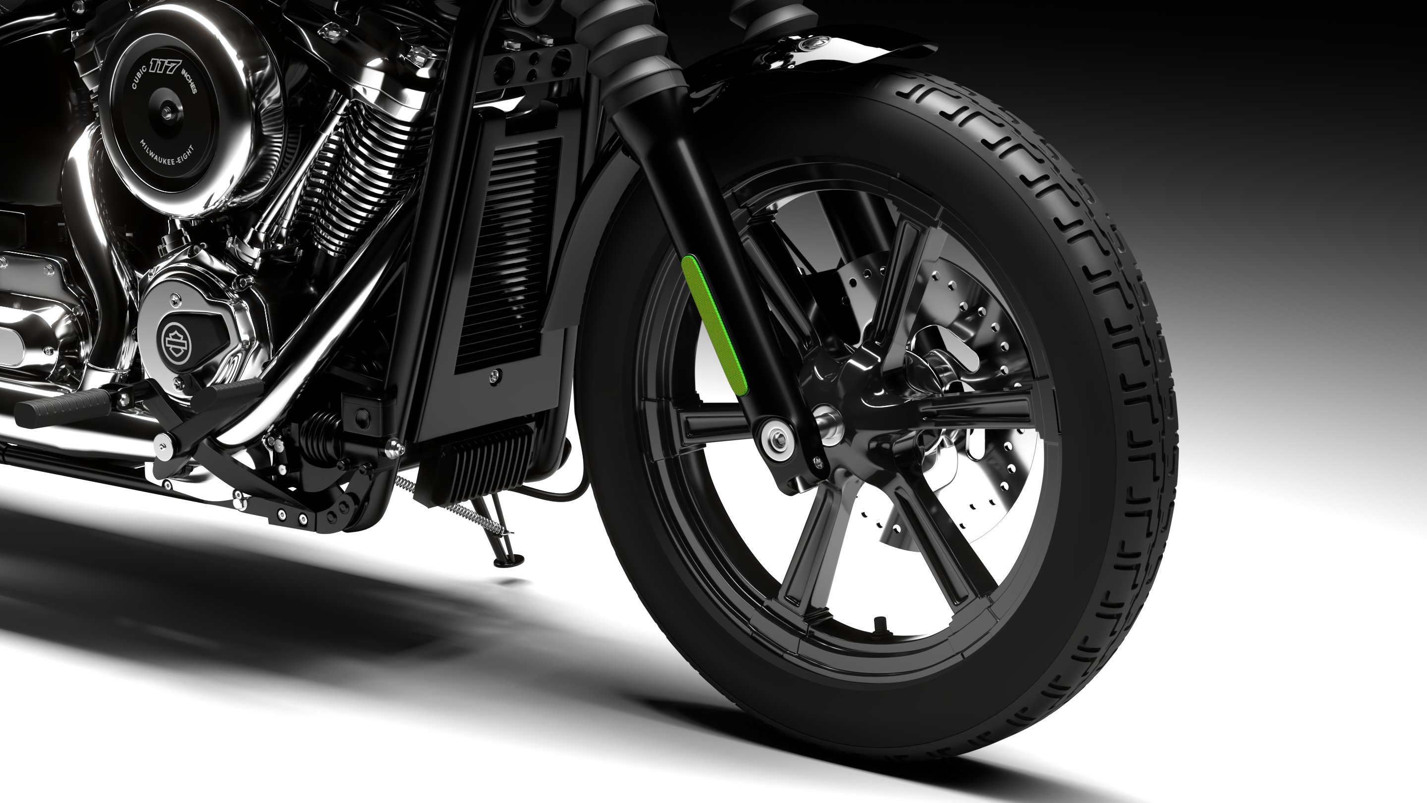 Harley Davidson Street Bob 2026 3D Model (Vivid Black)