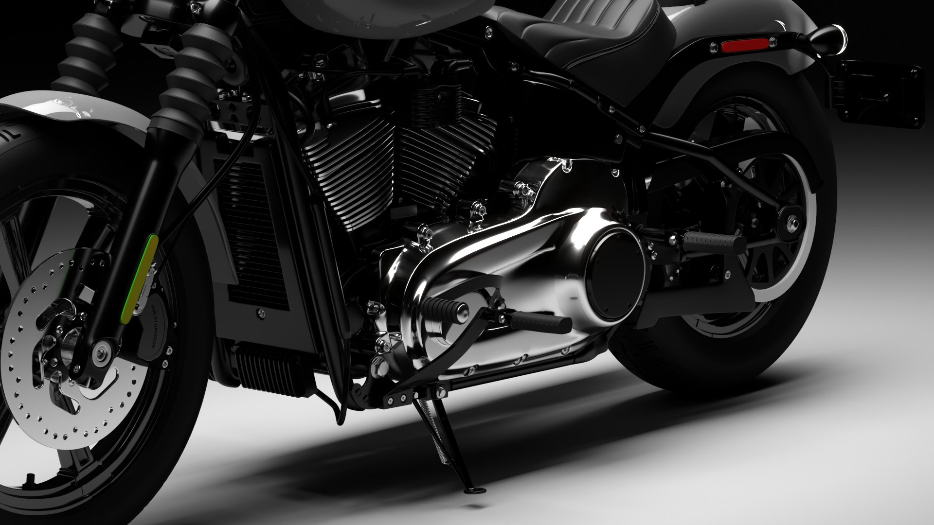 Harley Davidson Street Bob 2026 3D Model (Dark Billiard Gray)