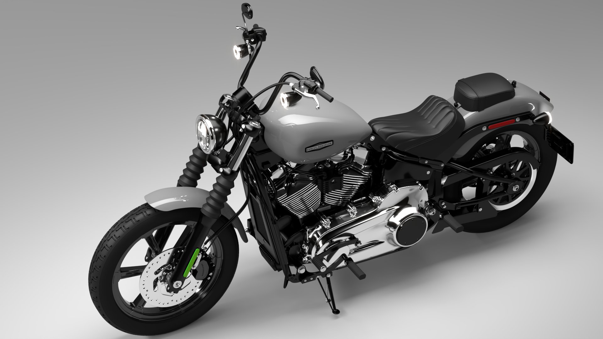 Harley Davidson Street Bob 2026 3D Model (Dark Billiard Gray)