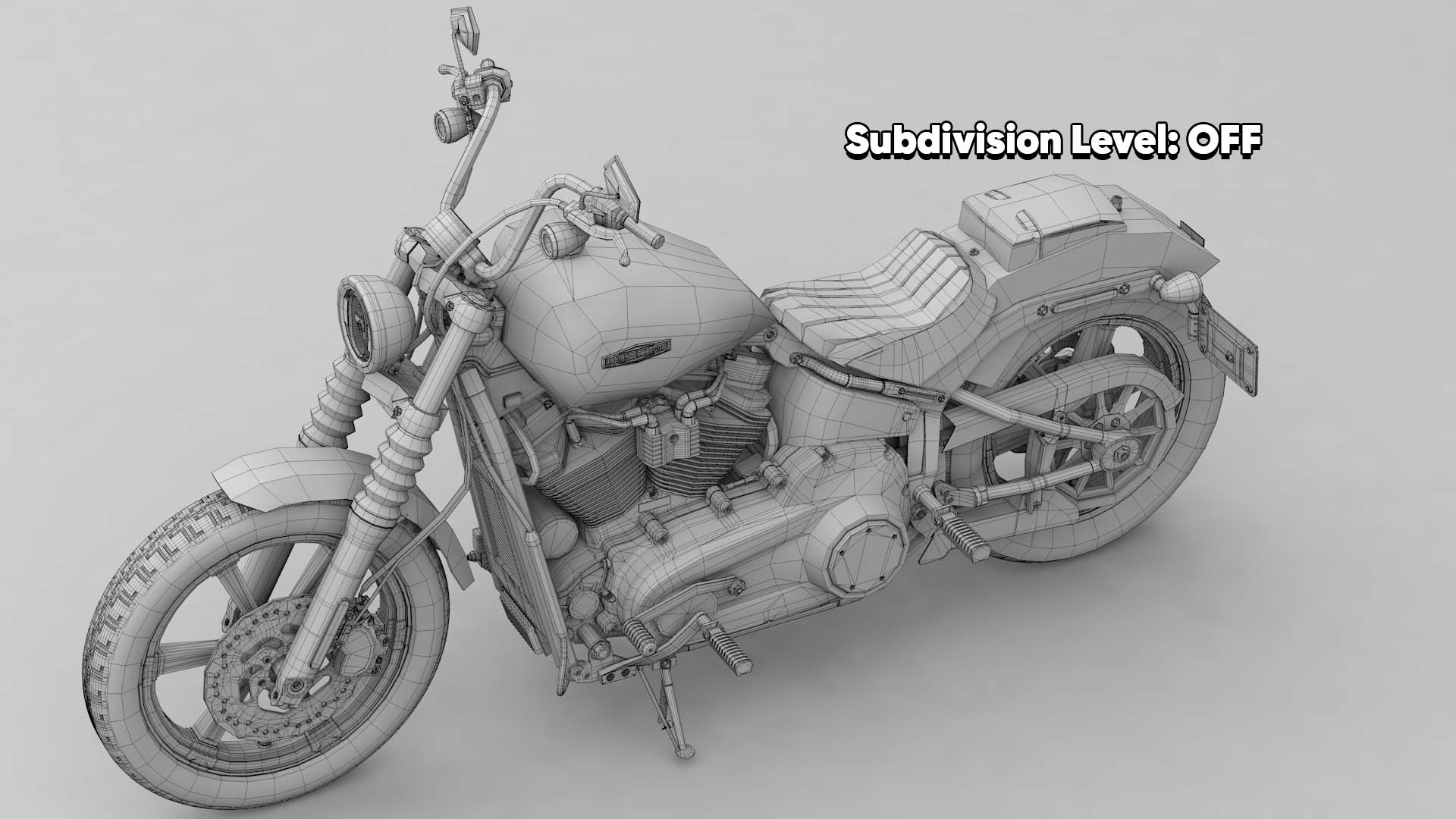 Harley Davidson Street Bob 2026 3D Model (Brilliant Red)