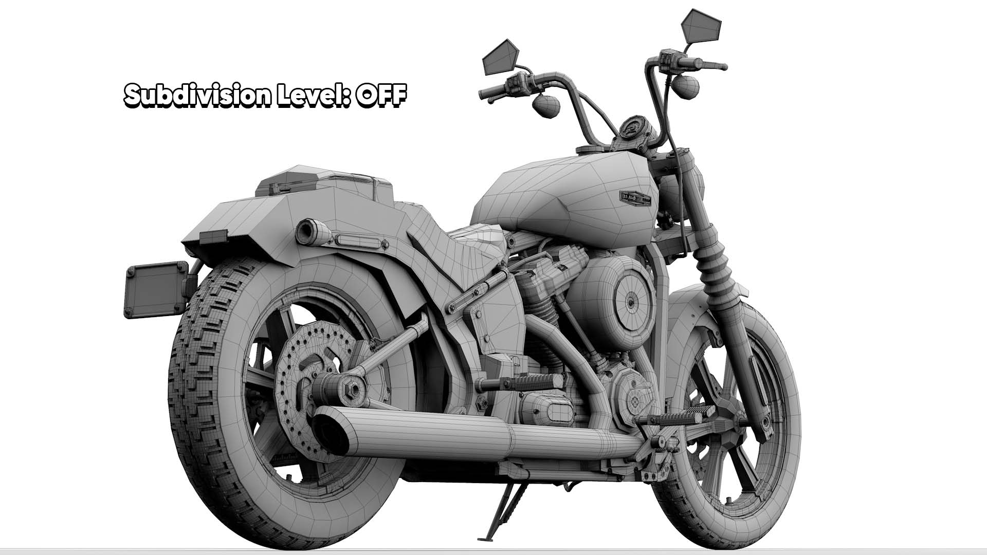 Harley Davidson Street Bob 2026 3D Model (Brilliant Red)