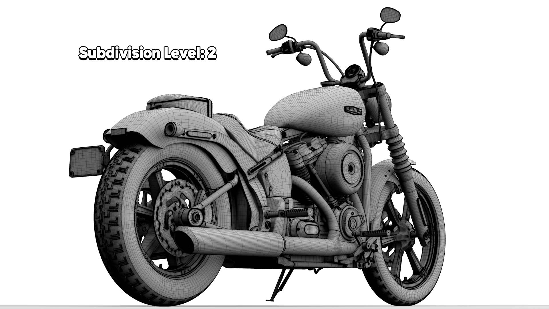 Harley Davidson Street Bob 2026 3D Model (Brilliant Red)