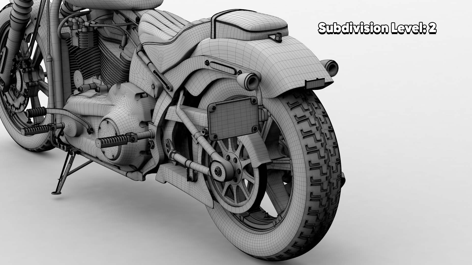 Harley Davidson Street Bob 2026 3D Model (Olive Steel Metallic)