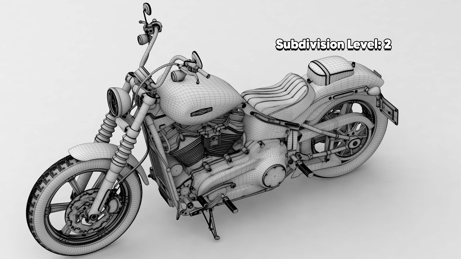Harley Davidson Street Bob 2026 3D Model (Olive Steel Metallic)