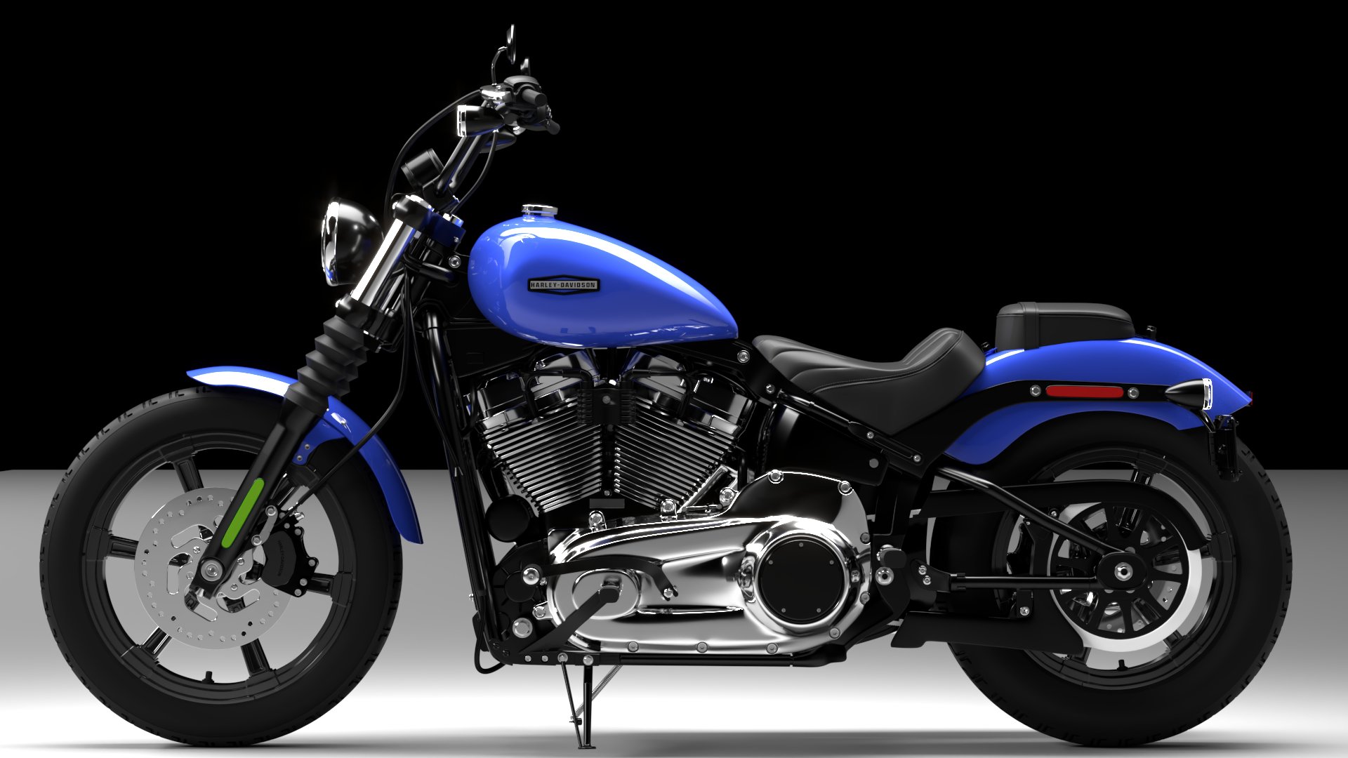 Harley Davidson Street Bob 2026 3D Model (Aurora Blue Denim)