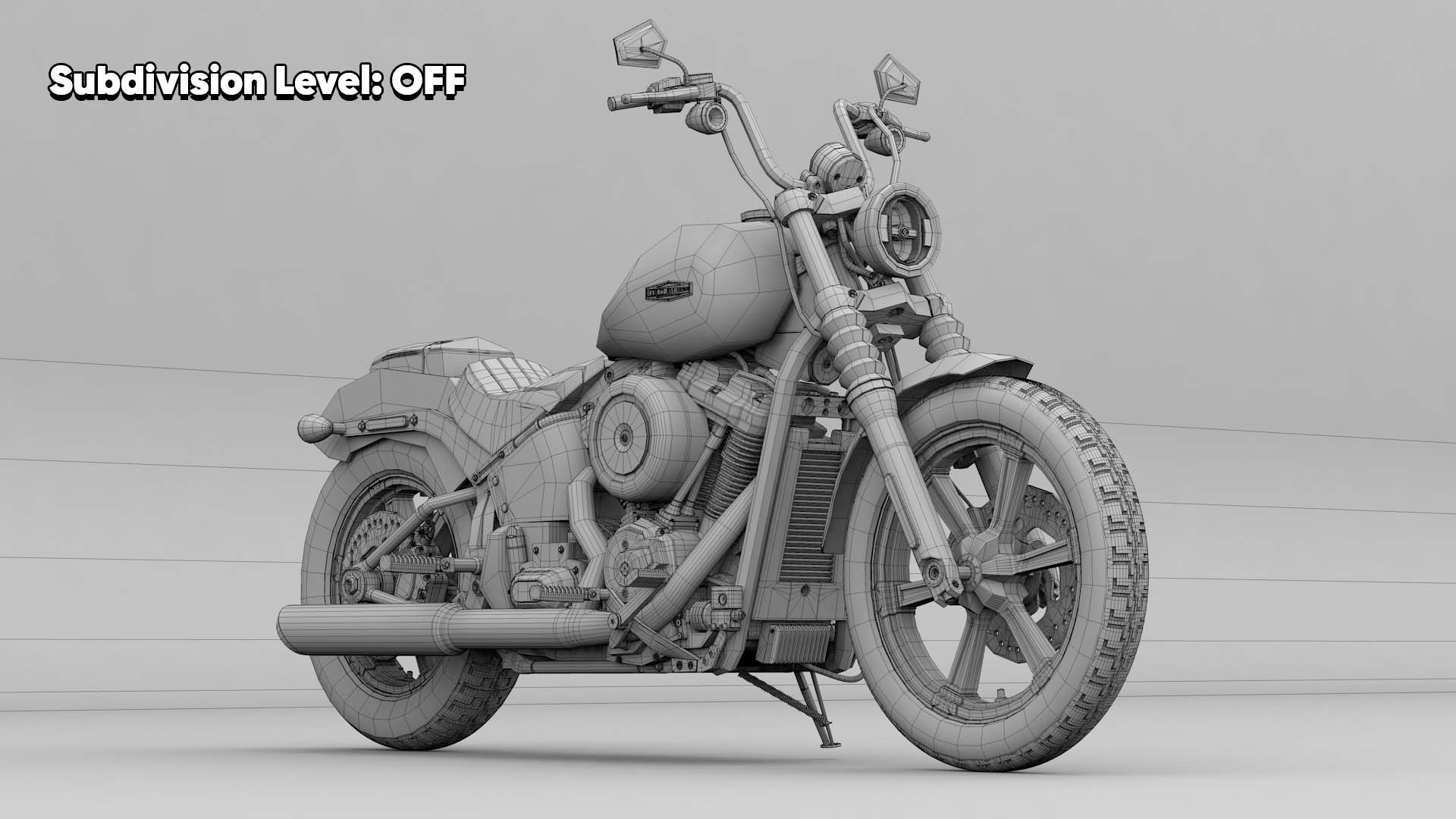Harley Davidson Street Bob 2026 3D Model (Aurora Blue Denim)