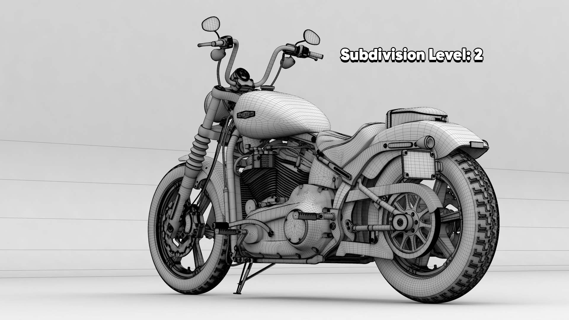 Harley Davidson Street Bob 2026 3D Model (Aurora Blue Denim)