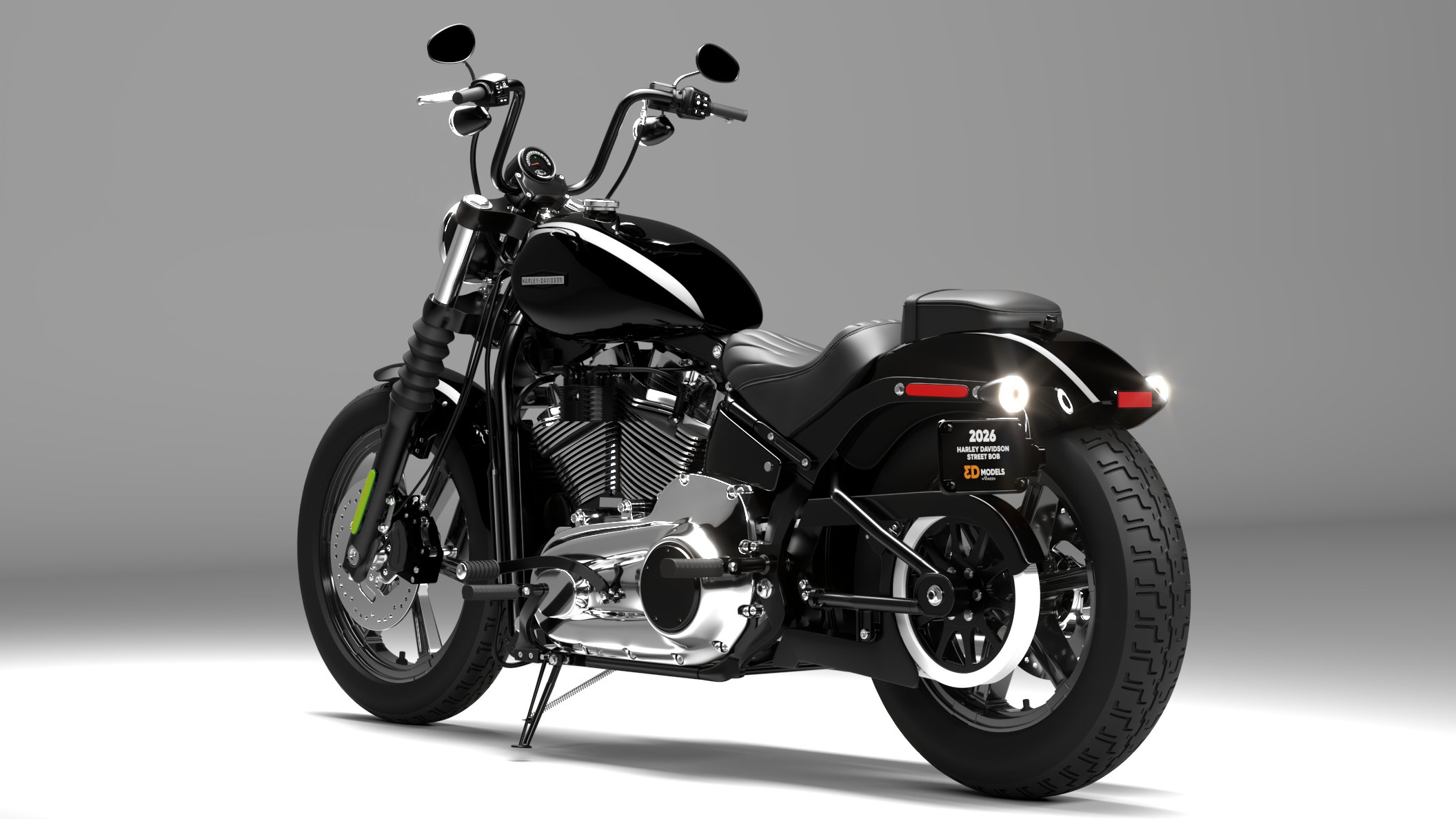 Harley Davidson Street Bob 2026 3D Model Collection (All Color)