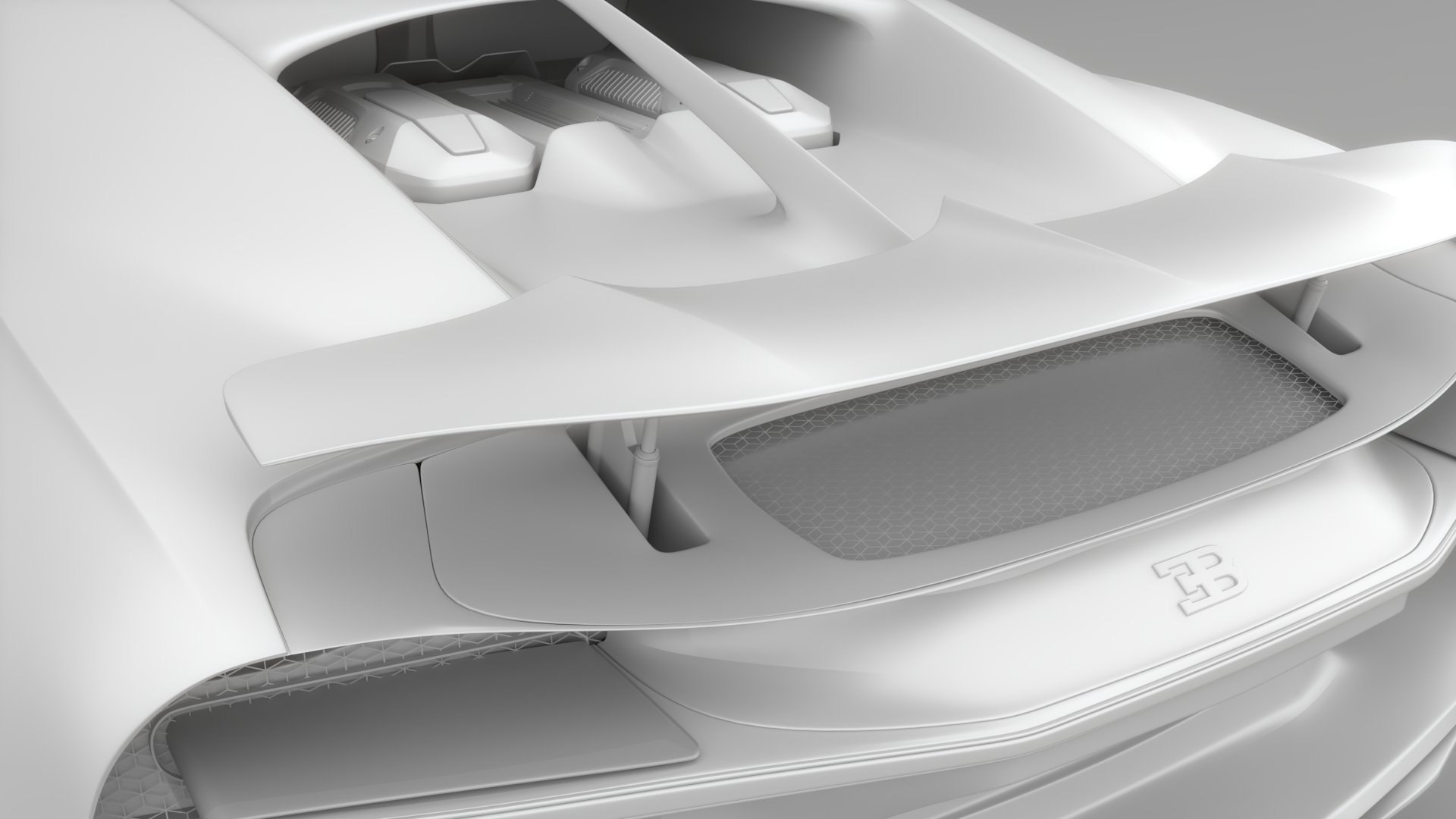 Bugatti Chiron Sport 3D Model Blue White