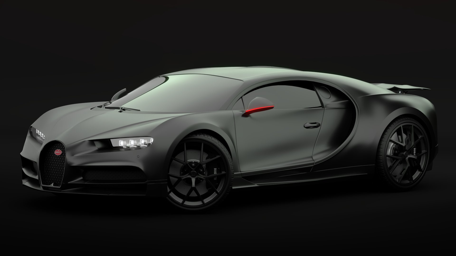 Bugatti Chiron Sport 3D Model Matte