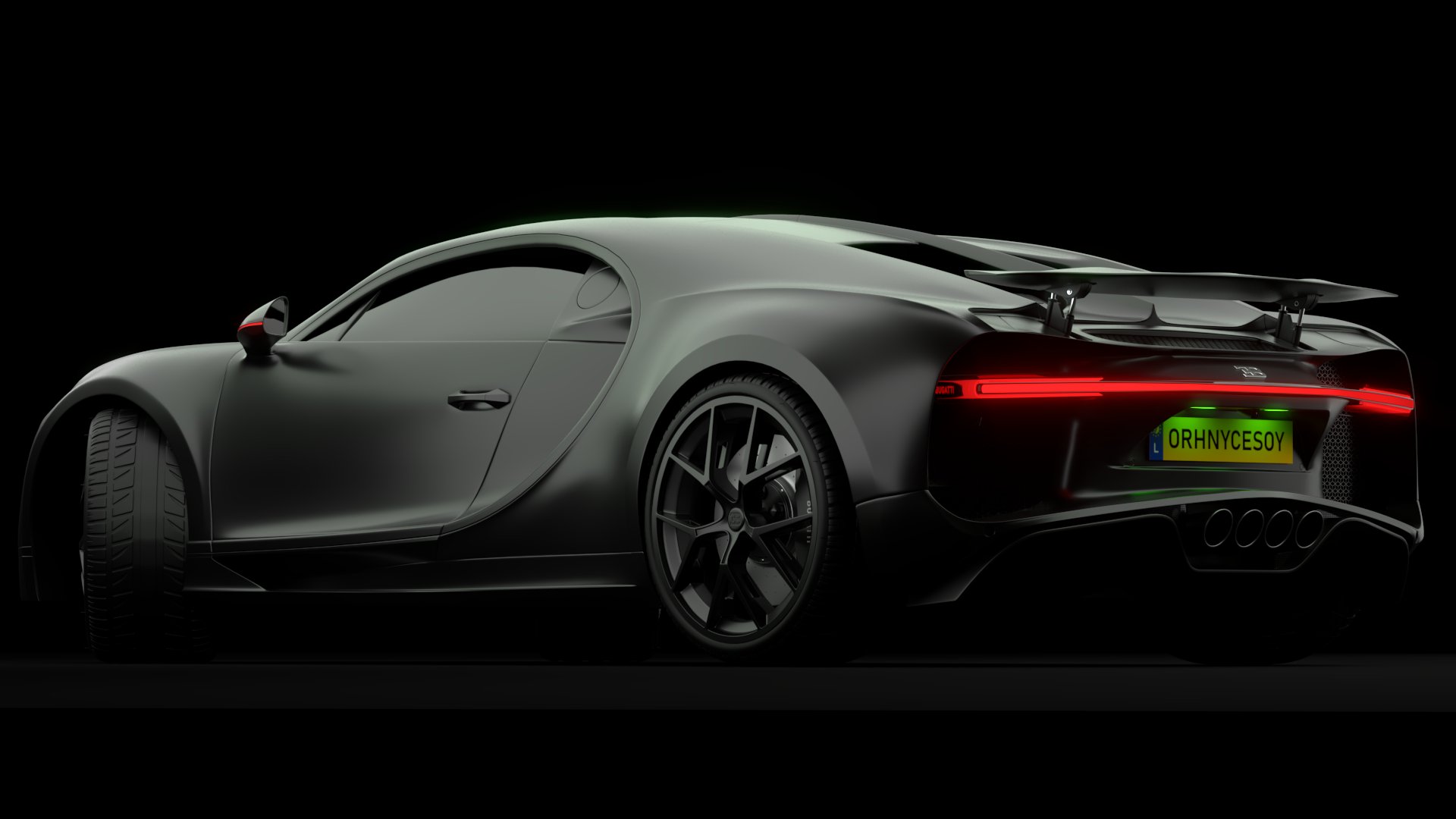 Bugatti Chiron Sport 3D Model Matte