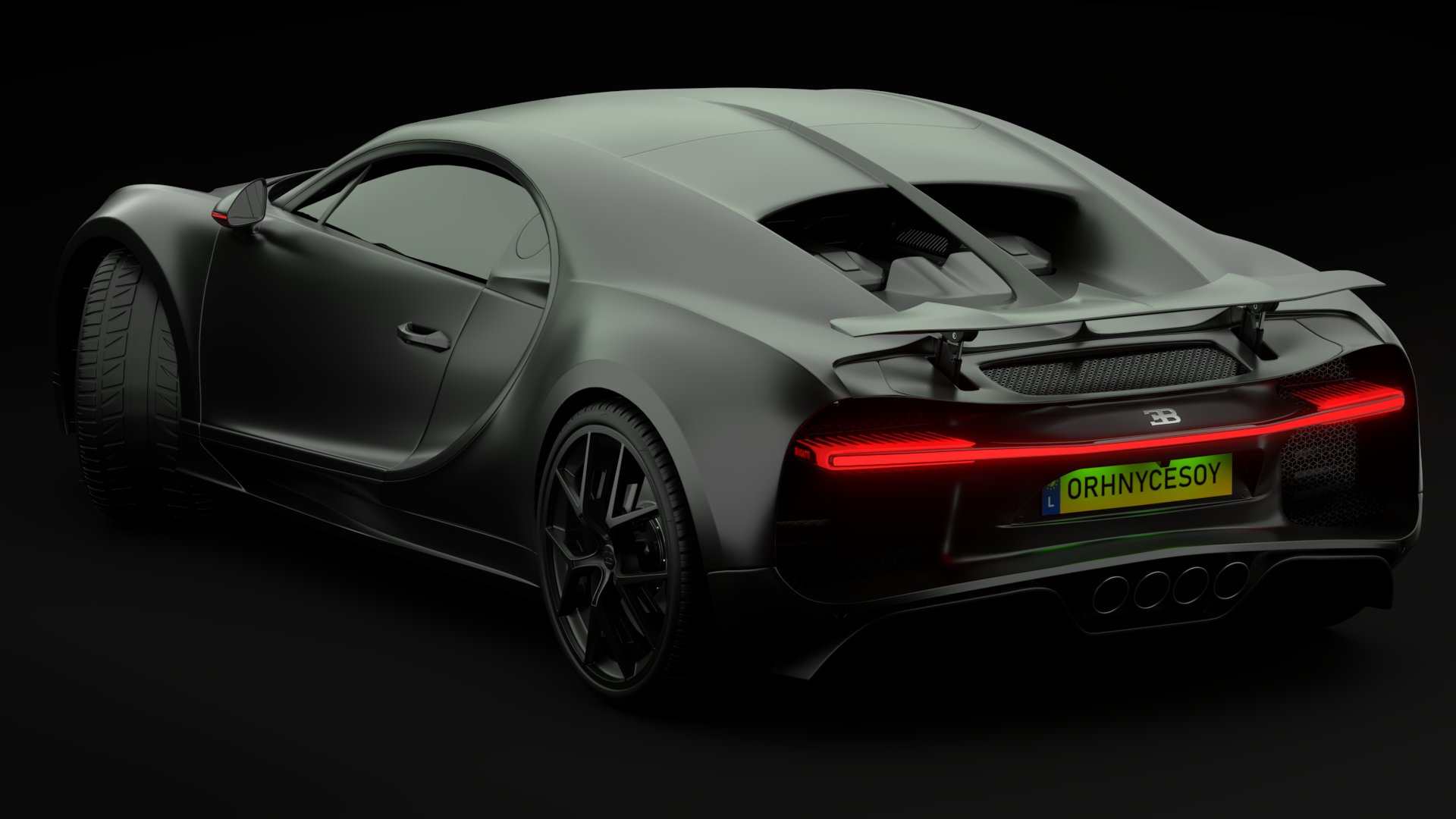 Bugatti Chiron Sport 3D Model Matte