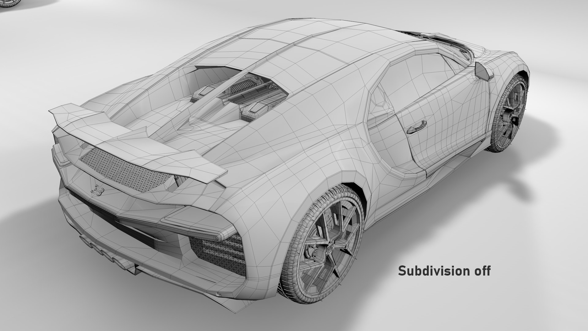 Bugatti Chiron Sport 3D Model Matte