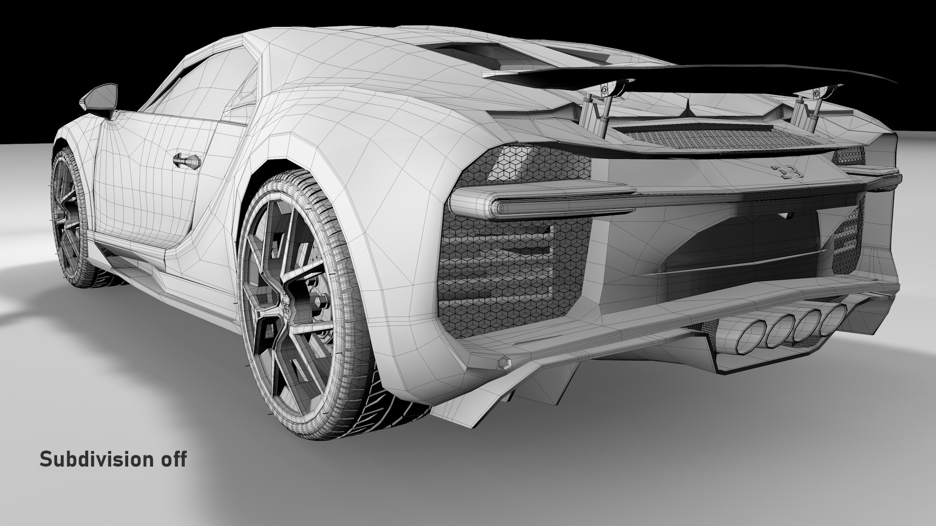 Bugatti Chiron Sport 3D Model Matte