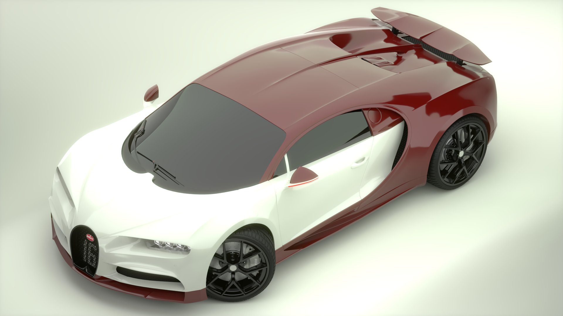Bugatti Chiron Sport 3D Model White