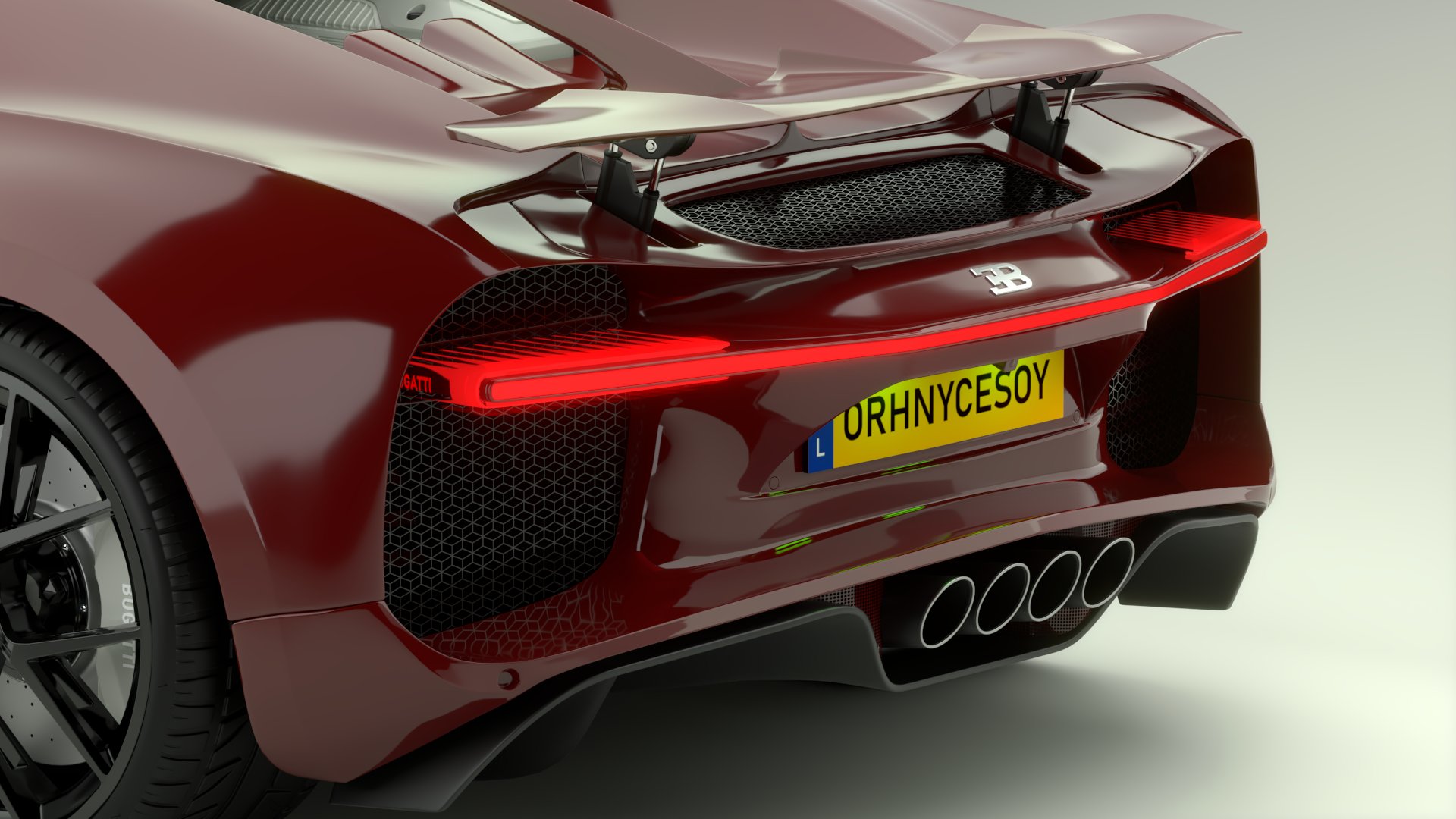 Bugatti Chiron Sport 3D Model White