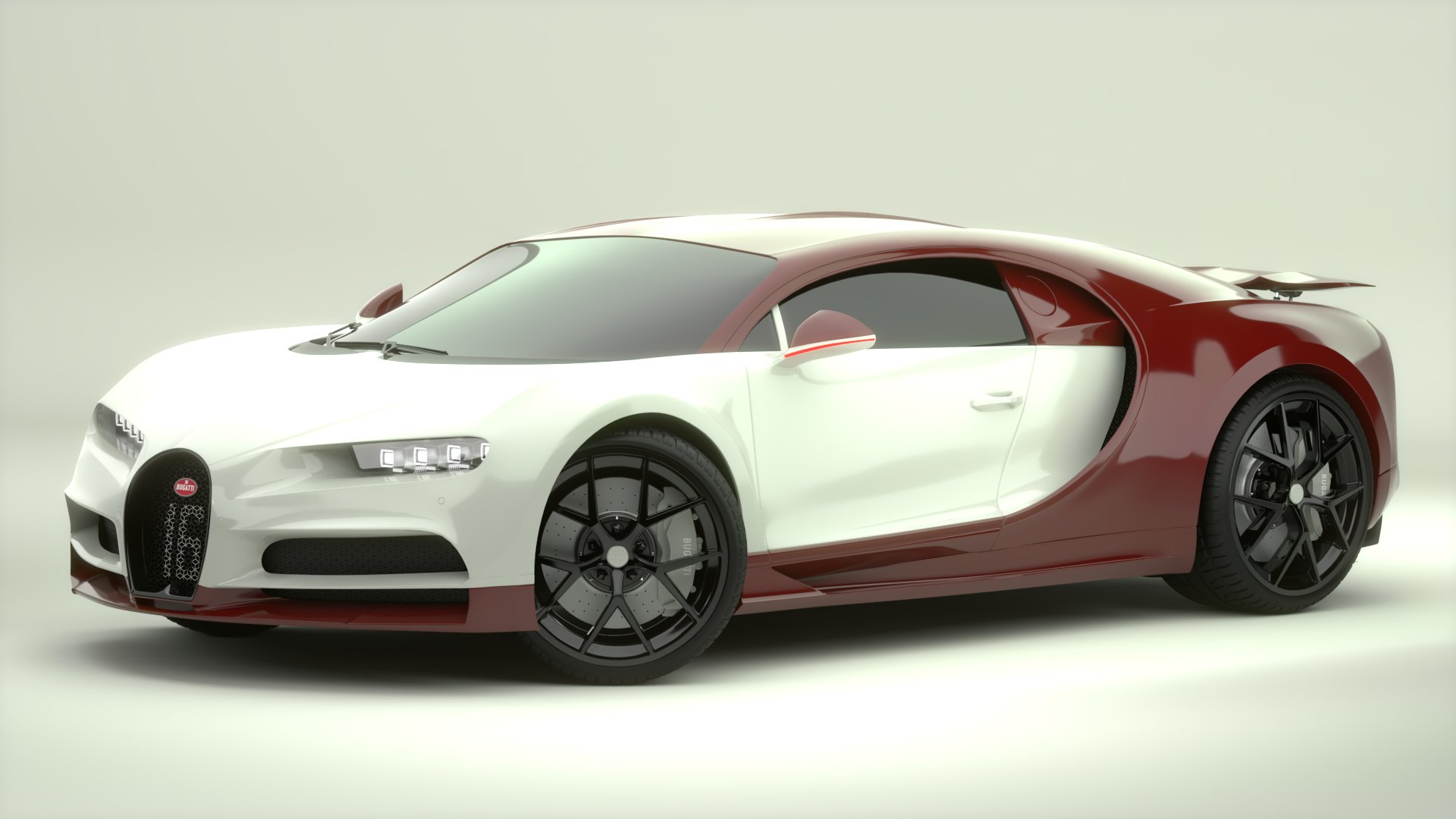 Bugatti Chiron Sport 3D Model White