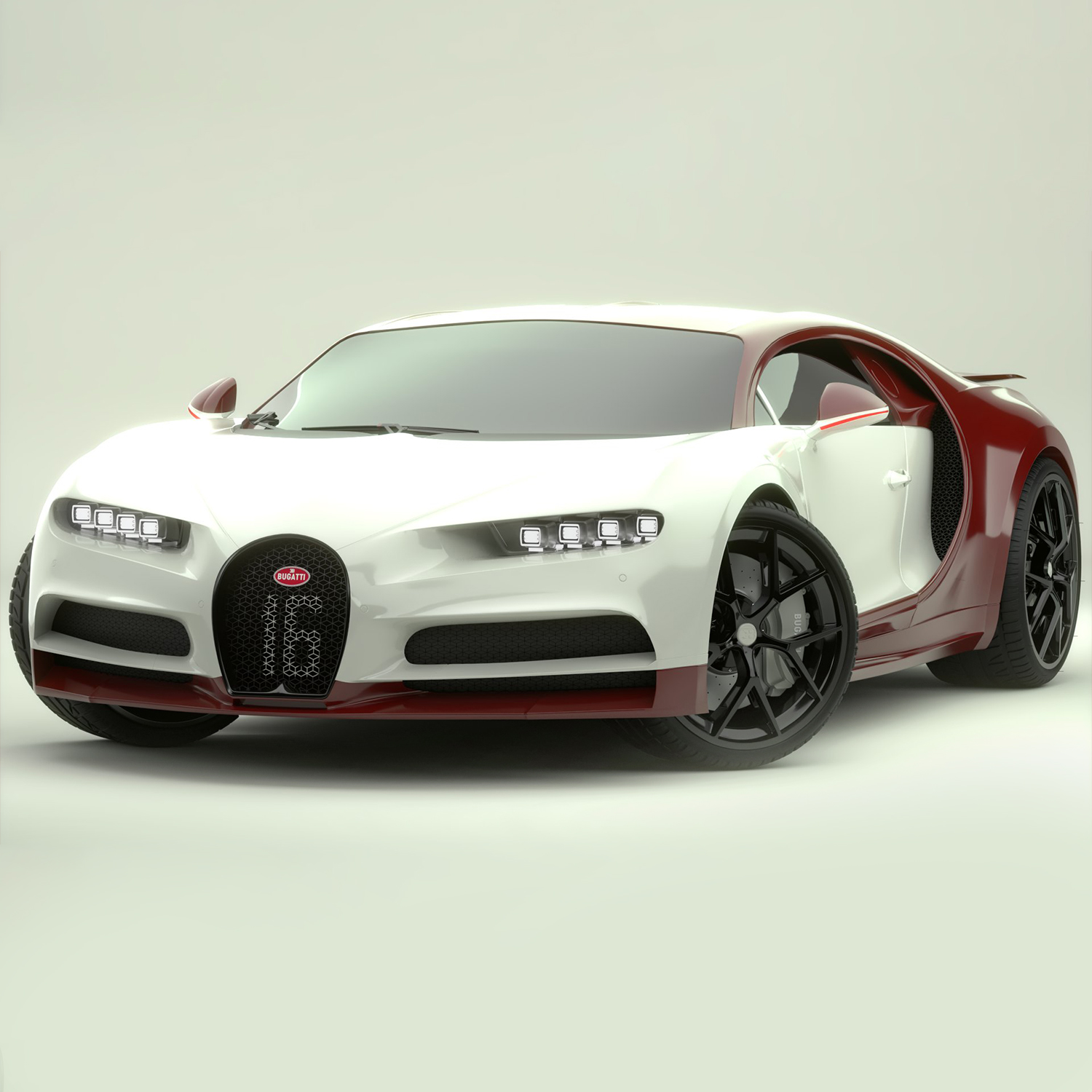 Bugatti Chiron Sport 3D Model White